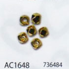 メタルビーズ 多面2mm サイズ:3mm(穴の大きさ:約2.0mm) ゴールド AC1648 メルヘンアート 【KY】