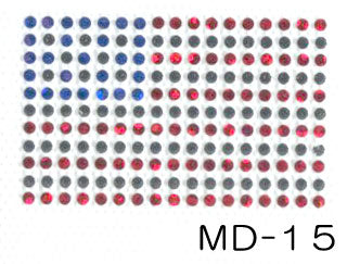 在庫限り デコ・スパンコール MD15 MIYUKI 2F-C 【KN】 ミユキ アイロン接着 アメリカ 国旗 リメイク 手作り