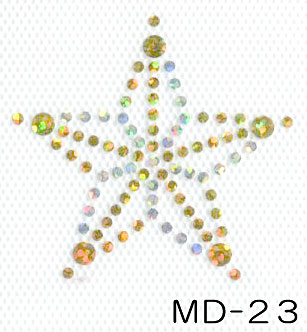 在庫限り デコ・スパンコール MD23 MIYUKI 2F-C 【KN】 ミユキ アイロン接着 星 スター リメイク 手芸