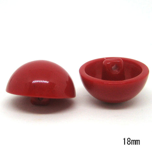 在庫限り 目玉ボタン 赤 18mm 1個単位 【KN】 3F あみぐるみ 編みぐるみ ぬいぐるみ 目玉 手芸 アニマルアイ 縫い付け