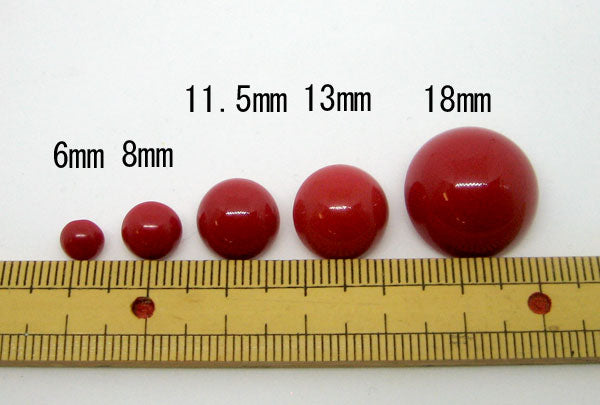在庫限り 目玉ボタン 赤 18mm 1個単位 【KN】 2J あみぐるみ 編みぐるみ ぬいぐるみ 目玉 手芸 アニマルアイ 縫い付け