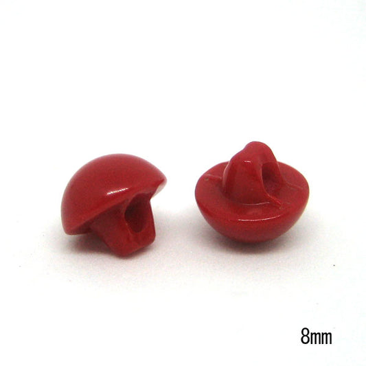 在庫限り 目玉ボタン 赤 8mm 1個単位 【KN】 2J あみぐるみ 編みぐるみ ぬいぐるみ 目玉 手芸 アニマルアイ 縫い付け