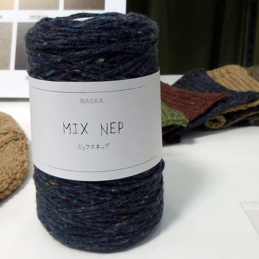 在庫限り ミックスネップ MIX NEP 内藤商事 【KN】2X 毛糸 編み物 合太 特紡