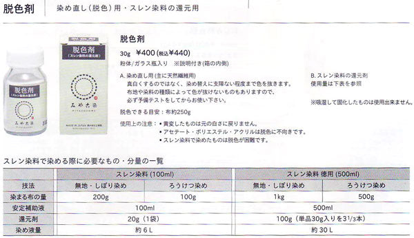 脱色剤 30g (2192610) みや古染 【KY】 色抜き 桂屋ファイングッズ