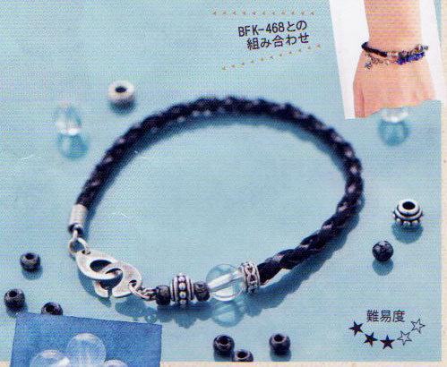 ミユキ BFK-471 天然石ブレスレット for men クリスタル:調和・統合・強化 【KY】