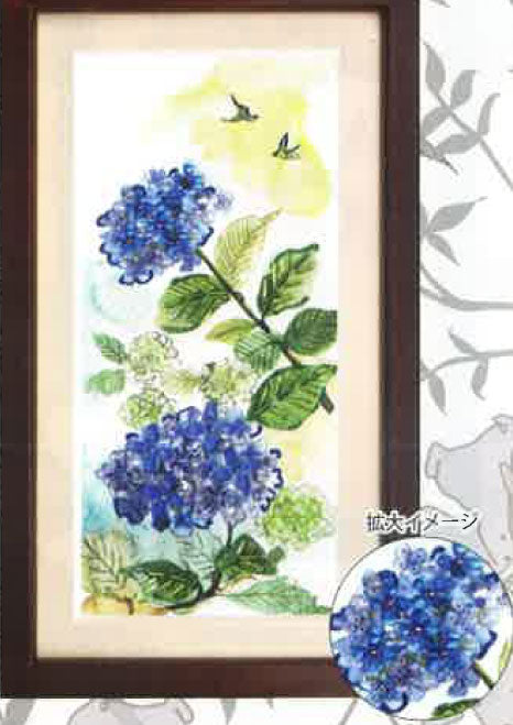 ビーズデコール キット 紫陽花・ツバメ (6月) BHD-122W ミユキ 【KY】 季節の移ろい12ヶ月 miyuki