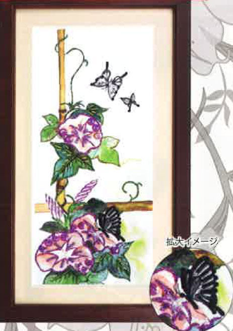 ビーズデコール キット 朝顔・チョウ (8月) BHD-124W ミユキ 【KY】 季節の移ろい12ヶ月 miyuki