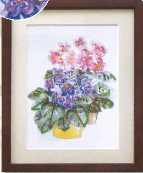 ビーズデコール キット セントポーリア (1月) BHD-142 ミユキ 【KY】 パート20 花のデコール12ヶ月 miyuki