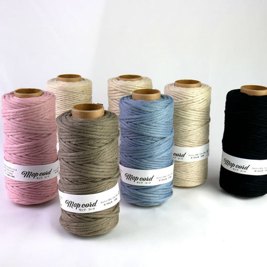 モップコード 4mm  約50m 色  メルヘンアート 【KY】 サマーヤーン ロープ マクラメ 毛糸 編み物
