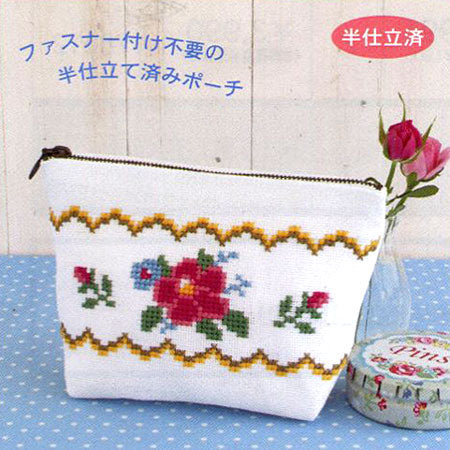 キット お花のポーチ no.9010 オリムパス 【KY】 クロスステッチ