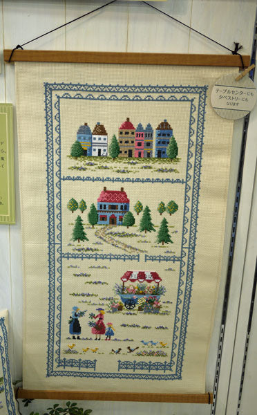 刺しゅうキット テーブルセンター 街の風景 1198 オリムパス 【KY】 クロスステッチ タウン&カントリーの素敵な風景