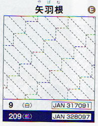 花ふきん 布パック 矢羽根 209(布地:藍) オリムパス 【KY】 Olympus 刺し子 手芸 手づくり