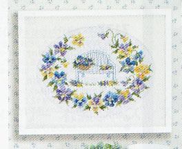 キット ビオラ&チェアー 7434 オリムパス 【KY】 クロスステッチ 刺しゅう フラワーシンフォニー オノエ・メグミ