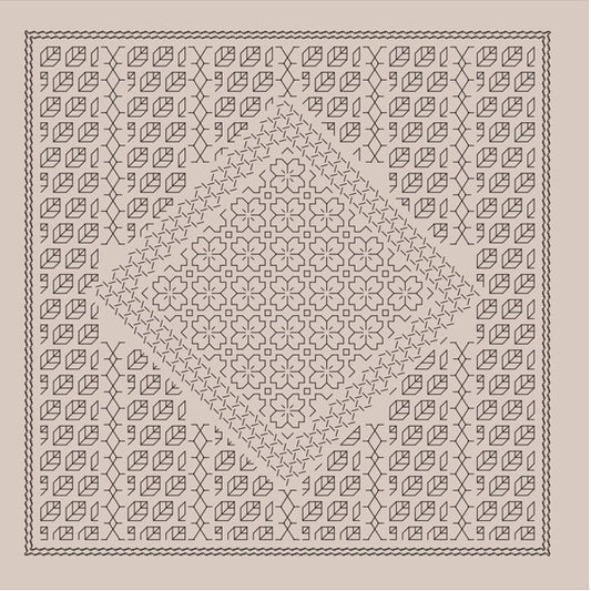 花ふきん 布パック Sakura サクラ H-10107 (布地:Almond Milk) オリムパス 【KY】 La bouquetiere Olympus 刺し子 手芸 桜