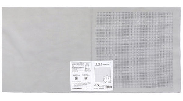 花ふきん 布パック 一目刺し用 3mmドット方眼 H-13106 (布地:Pale Gray) オリムパス 【KY】 ガイド付き さらしもめん Olympus 刺し子