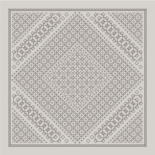 花ふきん 布パック Morning glory モーニンググローリー H-13109 (布地:Pale Gray) オリムパス 【KY】 La bouquetiere Olympus 刺し子 手芸