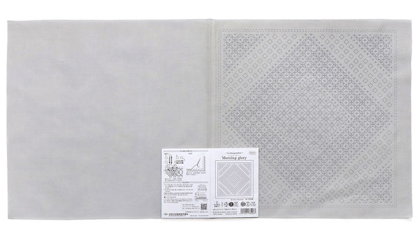 花ふきん 布パック Morning glory モーニンググローリー H-13109 (布地:Pale Gray) オリムパス 【KY】 La bouquetiere Olympus 刺し子 手芸