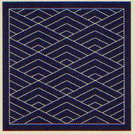 花ふきん 布パック 菱青海波(ひしせいがいは) H-2037(布地:藍色) オリムパス 【KY】 Olympus 刺し子 手芸 手づくり 伝統柄