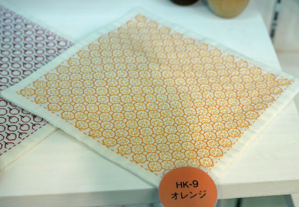 刺し子キット ハンカチ iine オレンジ HK-9 (布地:白) オリムパス 【KY】ガーゼハンカチ 刺し子 キット刺し子