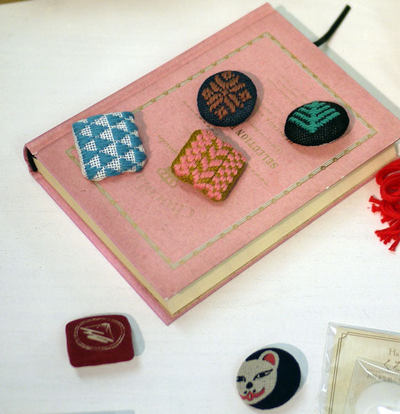 くるみボタン 四角 KB-1 (5組セット) オリムパス 【KY】