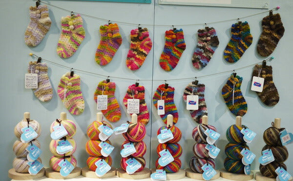 メイクメイク ソックス オリムパス 【KY】 毛糸 編み物 靴下用 段染 並太