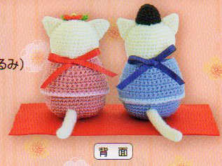 あみぐるみキット 雛にゃんこ MK-74 オリムパス 編みぐるみ キット 【KY】 編み物キット