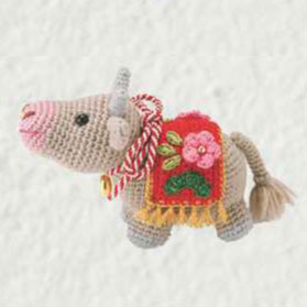 キット 福福 飾り牛 MK-89 オリムパス 【KY】 編みぐるみキット あみぐるみ