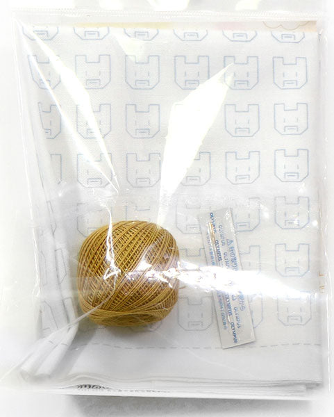 刺し子キット 花ふきん クマ SK-404 (布地:白) オリムパス 【KY】Olympus 刺し子 キット ほんわか 一目刺し
