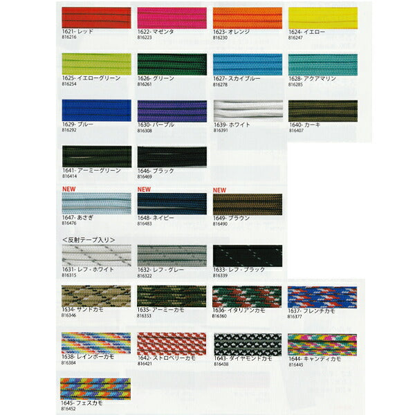 メルヘンアート アウトドアコード 1663 グロウピンク 太さ約3.0mm 長さ5m 【KN】 暗闇で光る 発光 夜道 キャンプ