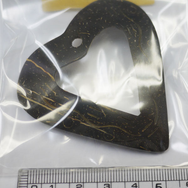 天然素材 ココナッツの ペンダントヘッド P130 2J 【KN】ペンダントトップ 自然素材 ハート