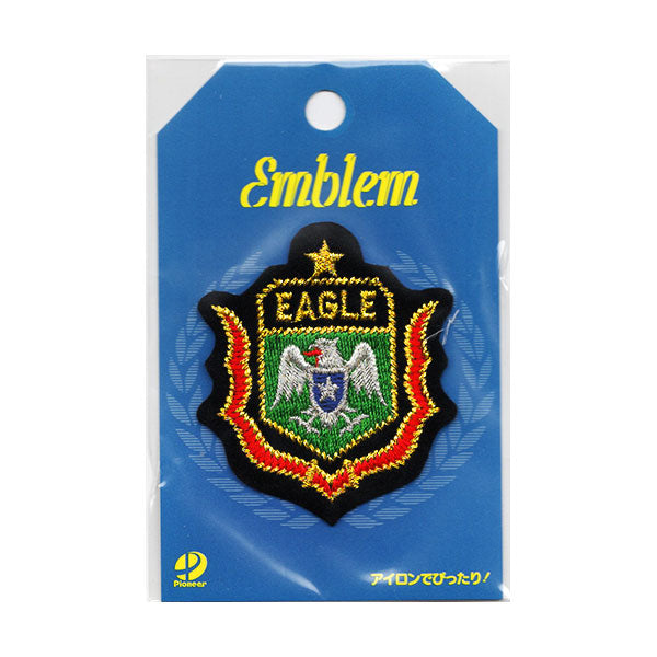 在庫限り ミニエンブレム 912-91034(アイロン接着) パイオニア 2F-B 【KN】 EAGLE 鷲 ワシ 入園 入学 かっこいい