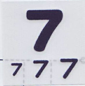 【在庫限り】 フロッキーネーム 数字 パンジー アイロン接着 2F-B 【KN】 ナンバー 赤 紺 特価 入園 入学
