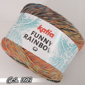 特注品 ファニーレインボー col.102 パピー 【KN】 グラデーションヤーン サマーヤーン 毛糸 編み物 コットン
