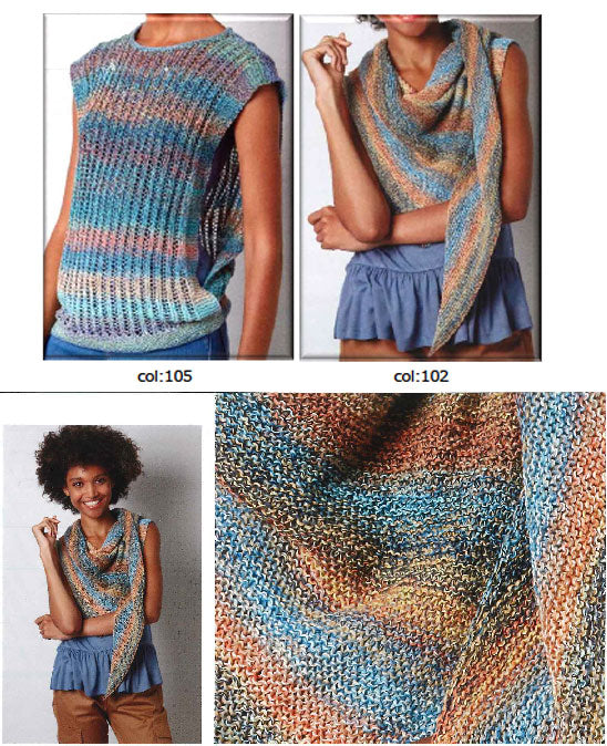 特注品 ファニーレインボー col.102 パピー 【KN】 グラデーションヤーン サマーヤーン 毛糸 編み物 コットン