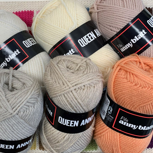 クイーンアニー 色A パピー 【KY】毛糸 編み物 並太