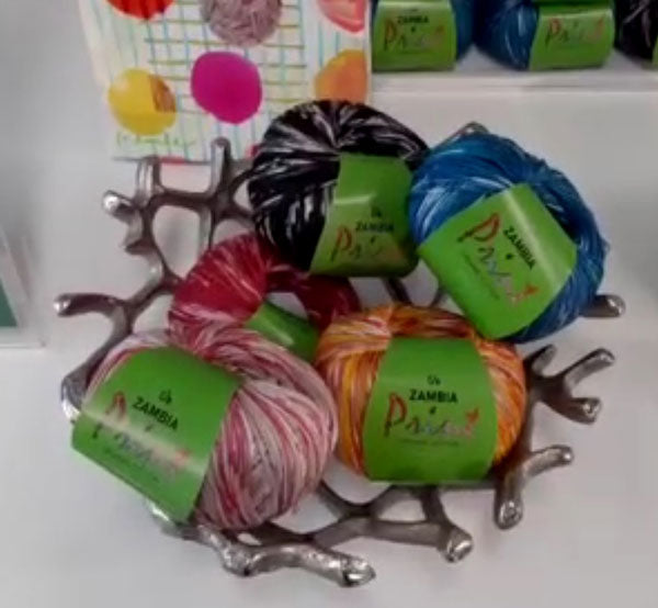 在庫限り ザンビアプリント パピー 【KN】2X サマーヤーン 春夏 毛糸 puppy 編み物 手編み糸 合太