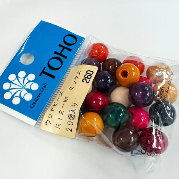 【【店頭在庫品】TOHO ウッドビーズ R12-M (ミックス) 【KN】: