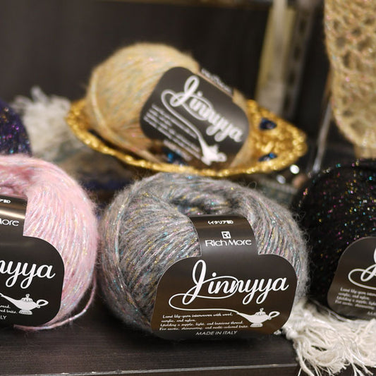 ジンニーヤ リッチモア 【KY】jinnyya 毛糸 編み物 並太 ラメ