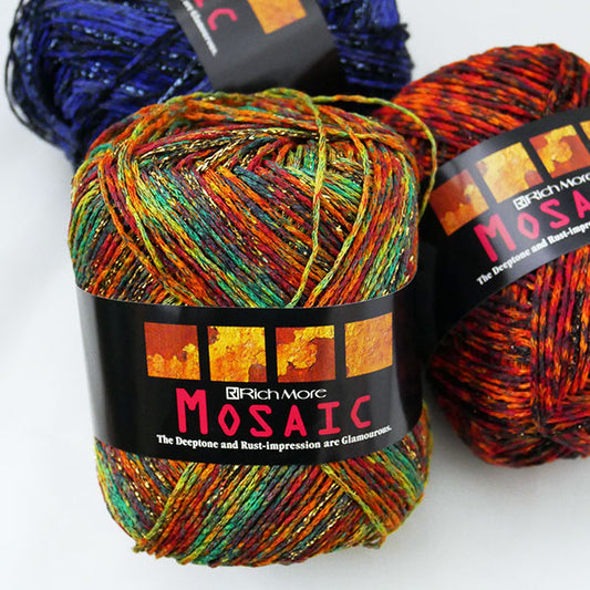 処分特価!! モザイク :リッチモア 春夏糸 サマーヤーン 毛糸 2D 【KN】 並太