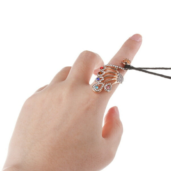 ヤーンガイド 初心者用編み物リング ピーコックマルチカラー 【KN】 毛糸ガイド