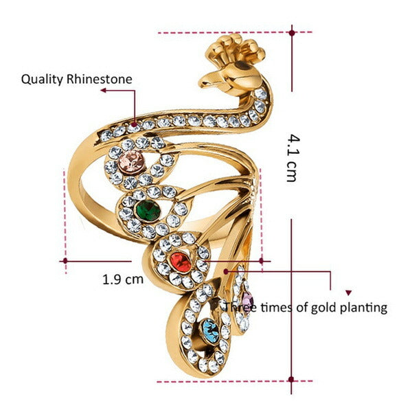 ヤーンガイド 初心者用編み物リング ピーコックマルチカラー 【KN】 毛糸ガイド