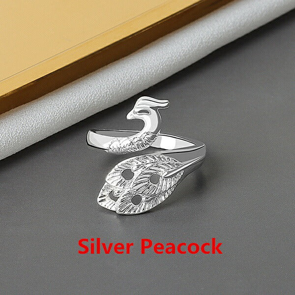 ヤーンガイド 編み物 リング ピーコックシルバー 【KN】 毛糸ガイド wish