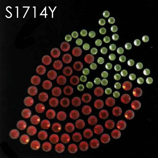 在庫限り クリスタルシート S いちご  S1714Y 2F-B 【KN】 リメイク 手芸 苺 ストロベリー