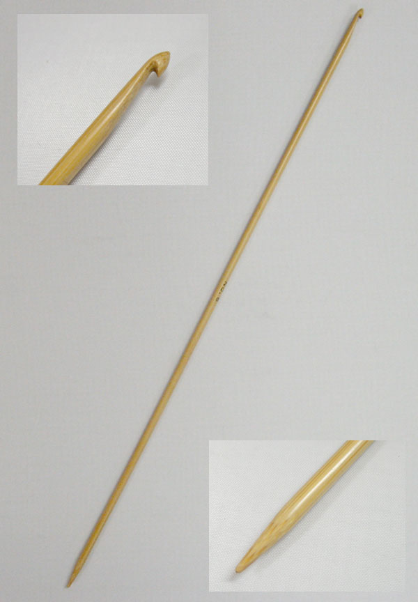 嵯峨野 片面 アフガン針 (33~35cm) 1~9号 【KN】 編み針 竹あみ針 片かぎ針
