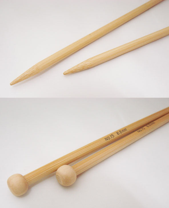 在庫限り!! ミニ棒針 15号(6.6mm) 23cm 編み針 竹あみ針 2B 【KN】