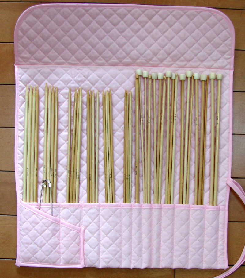 嵯峨野 携帯用セット No.2 棒針セット 【KN】編み針 竹あみ針