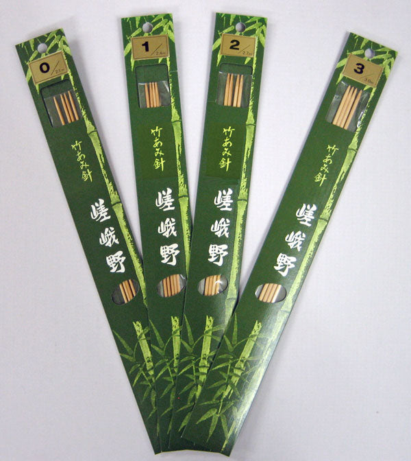 嵯峨野 棒針 4本針 特長(30cm) 4~9号 【KN】 編み針 竹あみ針