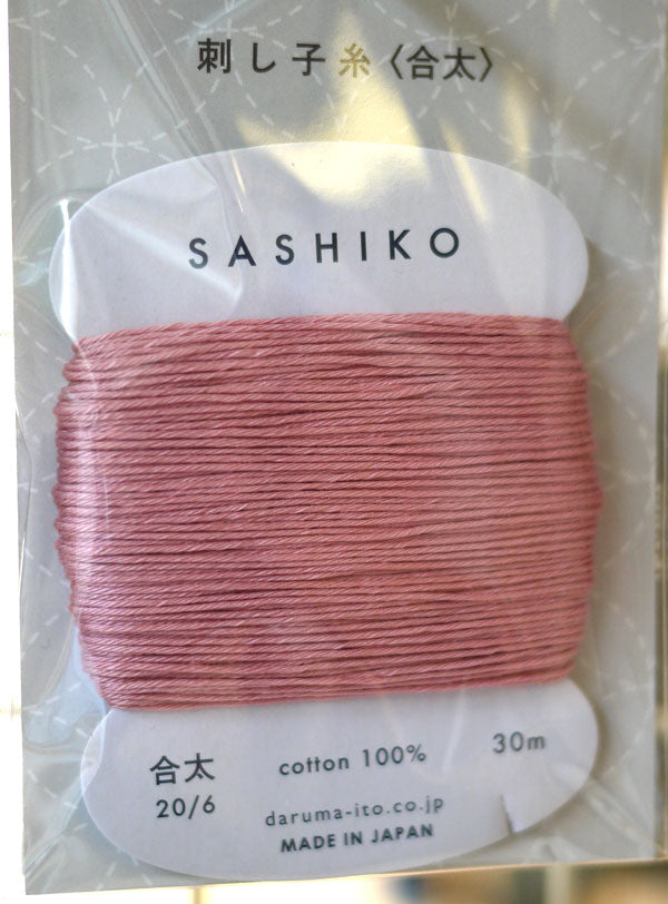 刺し子糸 (合太) カード巻 ダルマ 【KY】 30m巻 20/6 daruma 刺し子 刺しゅう 2410