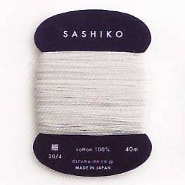 刺し子糸 (細) カード巻 色A ダルマ 【KY】  40m巻 20/4 daruma 刺し子 刺しゅう 2400
