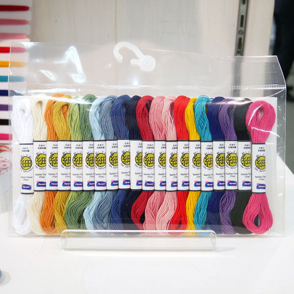 刺し子糸 細 ミニコレクション No.1 10m×20色入 オリムパス 【KY】 刺し子 刺しゅう さしこ